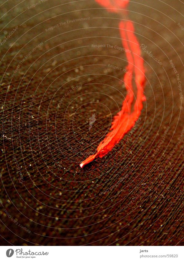 Nur ein Pinselstrich Kunstwerk Ölgemälde Ölfarbe rot schwarz abstrakt Gemälde Kunsthandwerk Freizeit & Hobby Farbe Projektionsleinwand Bild jarts