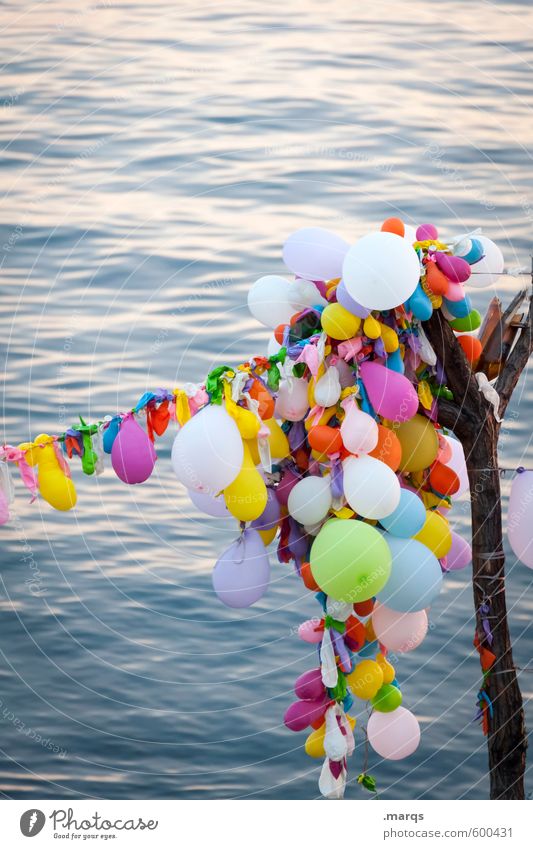 Sammlung Freizeit & Hobby Veranstaltung Feste & Feiern Geburtstag Wasser Luftballon außergewöhnlich viele mehrfarbig skurril Freude Spielen Farbfoto