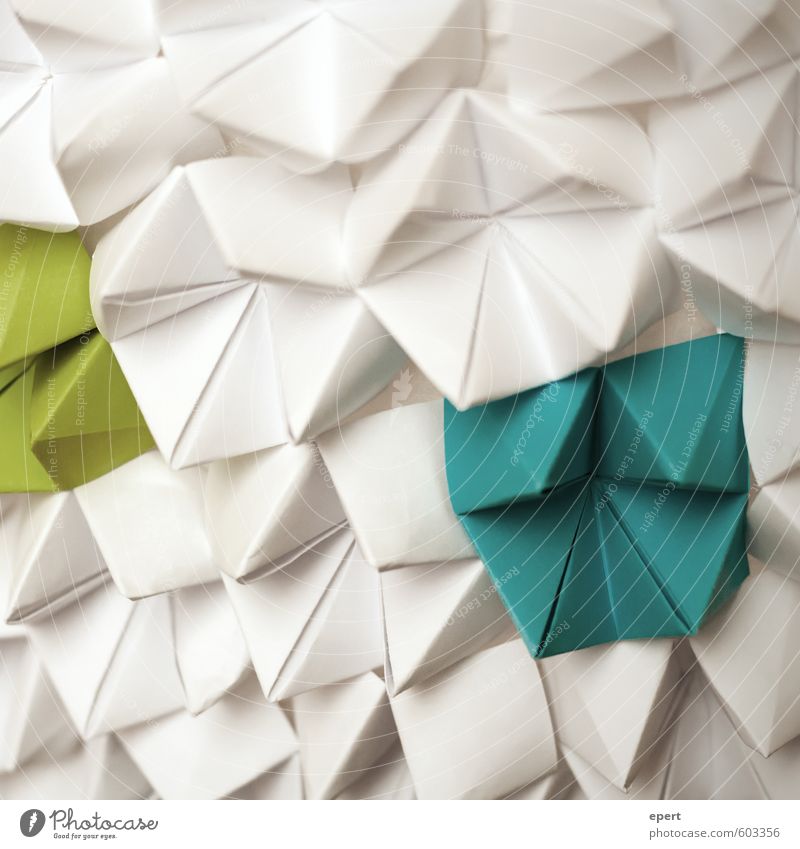 Himmel und Hölle Freizeit & Hobby Basteln Kinderspiel Origami Dekoration & Verzierung Kunst Kunstwerk Papier ästhetisch einfach einzigartig blau grün weiß