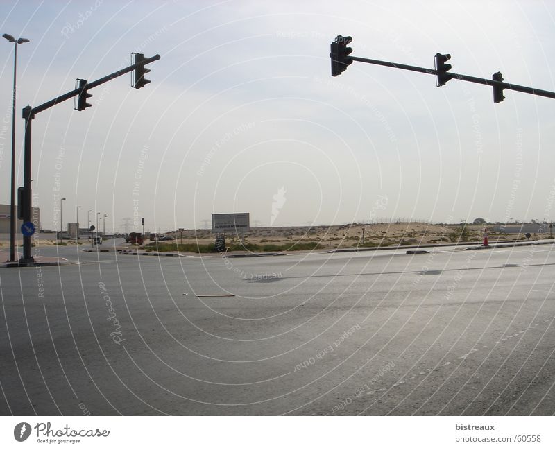 Ferien bei der Oman Ampel Dubai Naher und Mittlerer Osten Ausland Außenaufnahme Wüste Mischung Straße