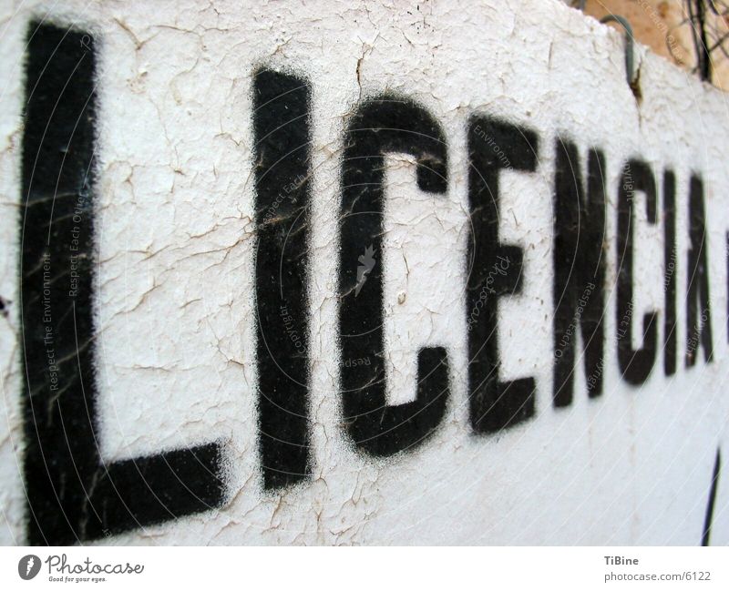 Arbeitserlaubnis die Dritte Spanien obskur Schilder & Markierungen Licencia de Obras