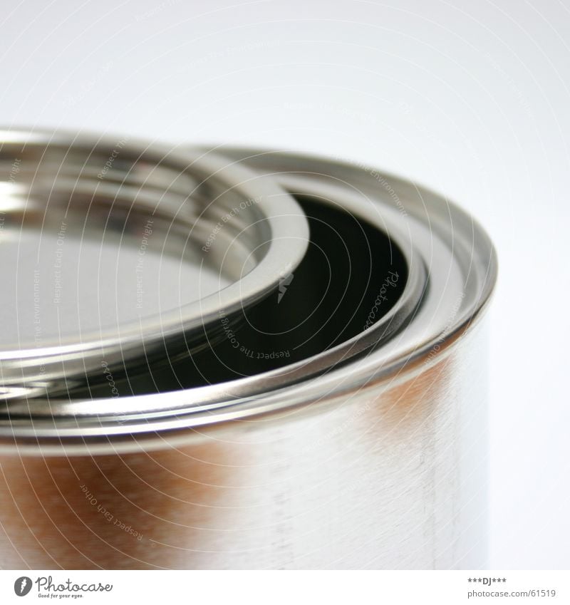 Dose die V aufmachen Blech Behälter u. Gefäße schließen can offen Gully Metall Farbe Reflexion & Spiegelung