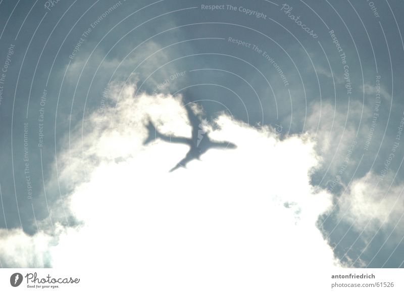 hinterm vorhang Wolken Schleier Flugzeug Unschärfe Schatten