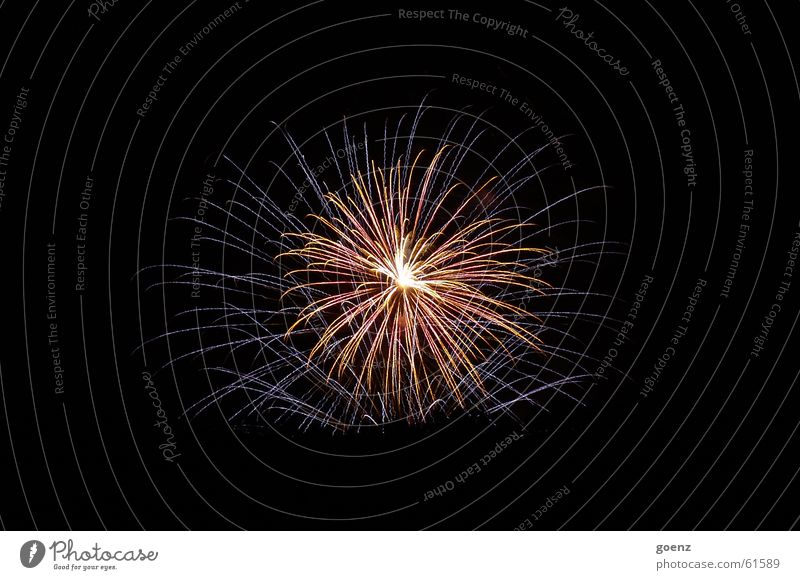 Feuerwerk Silvester u. Neujahr festlich glänzend Knall Explosion explodieren Feste & Feiern Funken knallen Lampe
