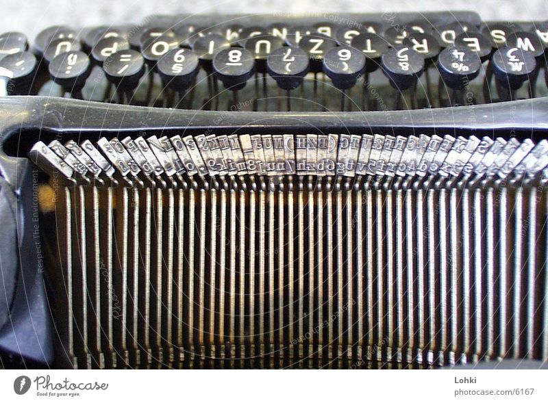 Typewriter Schreibmaschine Dinge Metall berühren