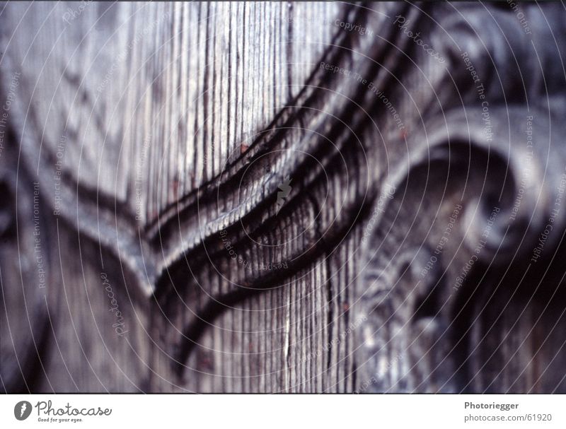 die Kunst des Alterns Holztür Eiche Portugal grau Muster Schnörkel pfofil Dekoration & Verzierung Barock verfallen Spitze Kloster Detailaufnahme Architektur