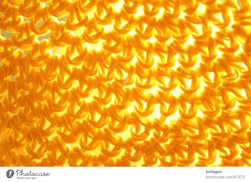 das ist mal ne masche Schlaufe gewebt gelb Hut Lampe orange stofflich Strukturen & Formen
