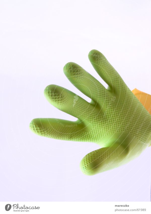 Angriff Hand Finger grün 5 treten gummihand Außerirdischer fingern