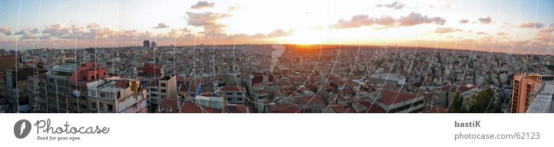 Istanbul Panorama Sonnenuntergang rot Panorama (Aussicht) Stadt Naher und Mittlerer Osten Himmel groß Panorama (Bildformat)
