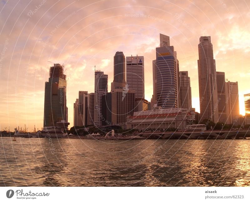 *singapore sunset* Singapore Sonnenuntergang Hochhaus Asien Skyline