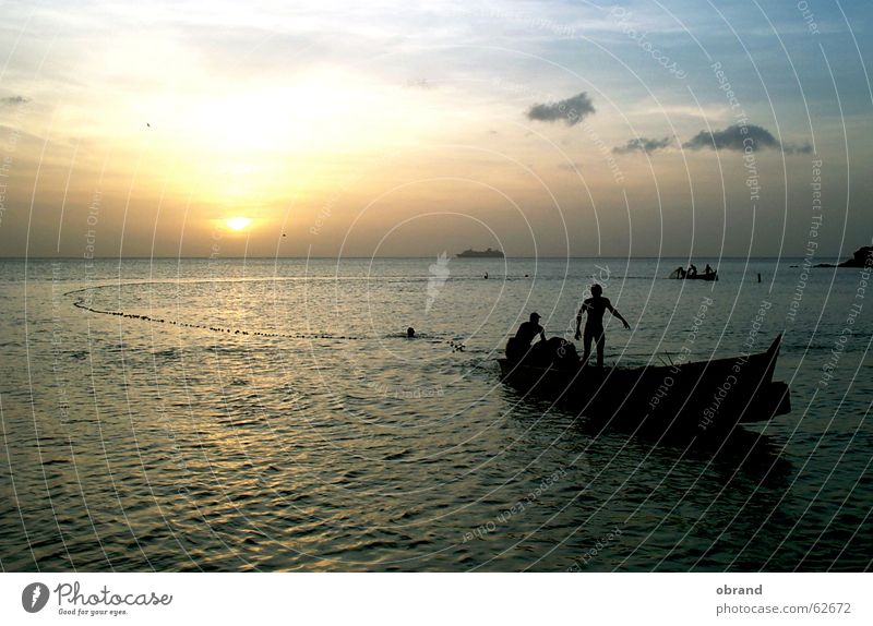 Fischerhandwerk1 Sonnenuntergang Romantik Kuba fischerhandwerk aussenaufnahme meer