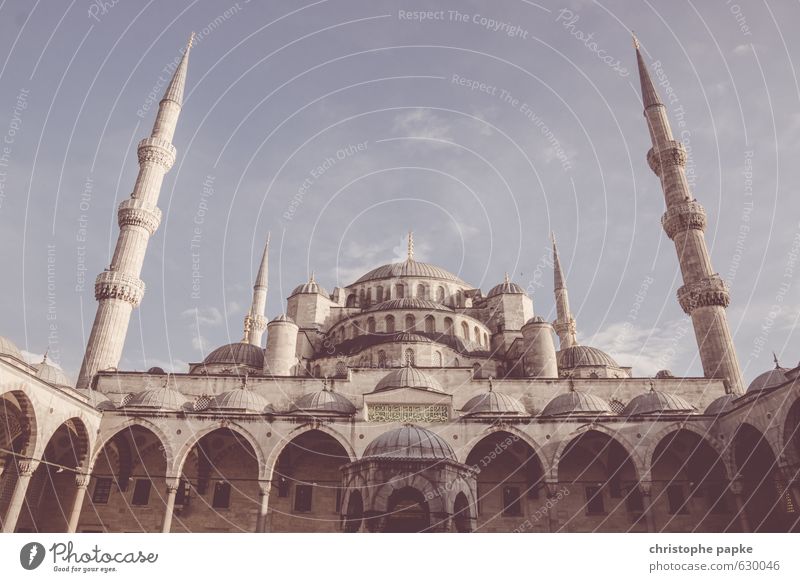 Fluchtpunkt Istanbul Türkei Stadt Menschenleer Bauwerk Gebäude Architektur Moschee Sehenswürdigkeit Wahrzeichen Süleymaniye Moschee bedrohlich groß Glaube