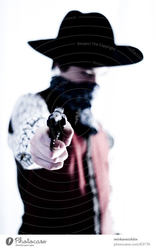 The Cowboy 1 Junge Mann Pistole Gewehr wild Krimineller sherif revolover Hut bigway Westen Gewalt