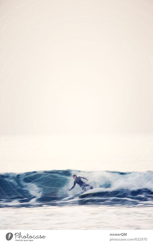 I.love.FV L Kunst ästhetisch Zufriedenheit Wellen Surfer Surfen Freiheit Extremsport Meer Surfbrett Neoprenanzug Urelemente Wasser Farbfoto Gedeckte Farben