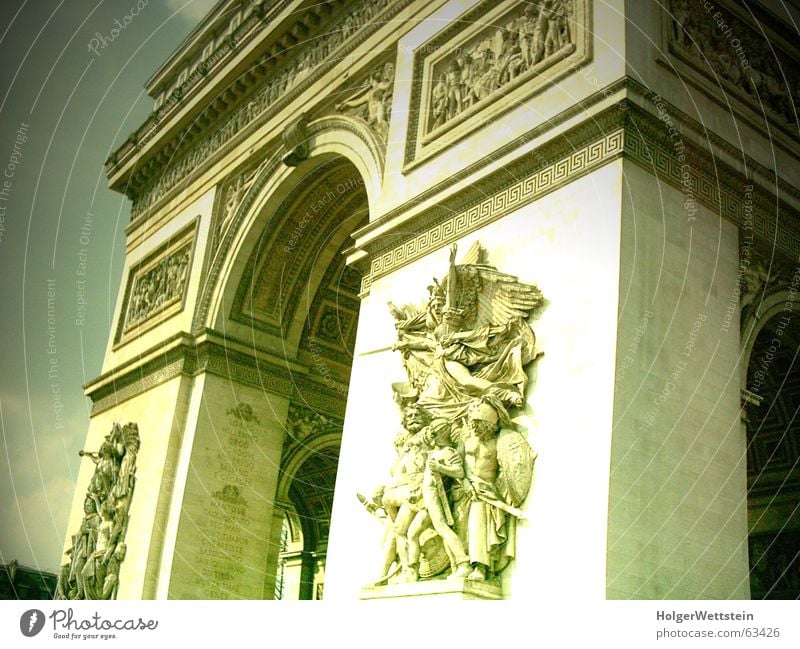 Paris - Arc de Triomphe Kultur Kunst Macht Statue Ornament Denkmal Grabmal Place Charles de Gaulle champs elysés frankfreich Sehenswürdigkeit Bogen napoleon