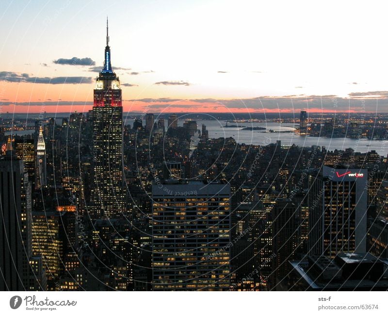 Ein weiteres NYC Foto... New York City Sonnenuntergang Empire State Building Hudson River Aussicht Hochhaus Himmel Fluss Licht