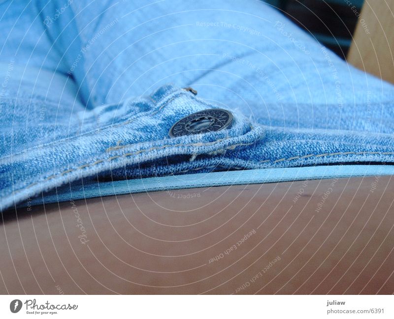 bauch________in der jeans Hose Knöpfe Dinge Bauch Jeanshose
