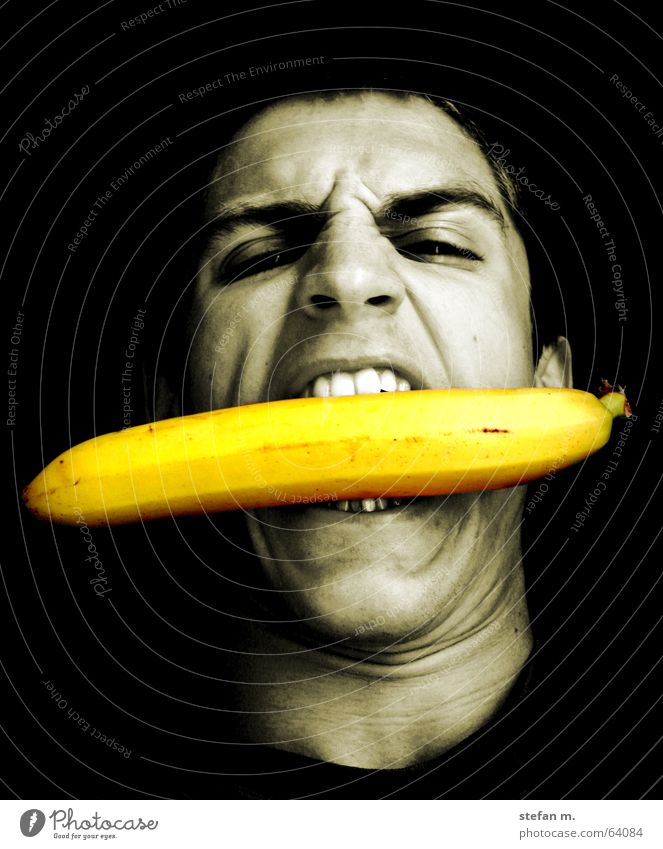 banane Banane böse Appetit & Hunger tierisch banana Gesicht face mad angry Wildtier hungry Ernährung eat roarrr Essen