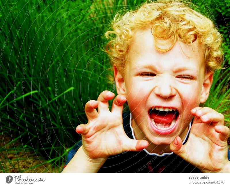 Justus macht Krawall (1) Kind Kleinkind schreien Spielplatz toben Spielen Wut erschrecken laut Gras böse Natur Freude