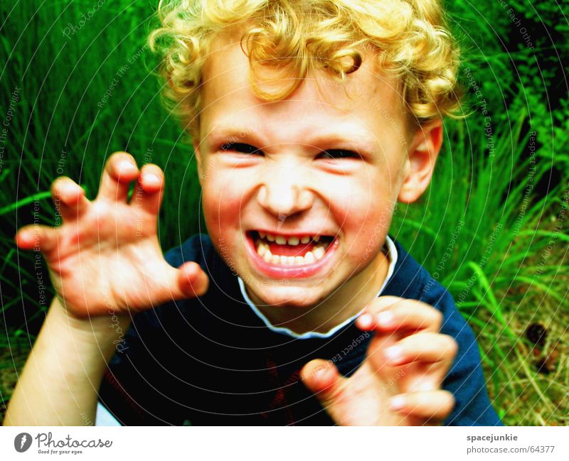 Justus macht Krawall (2) Kind Kleinkind schreien Spielplatz toben Spielen Wut erschrecken laut Gras böse Natur Freude