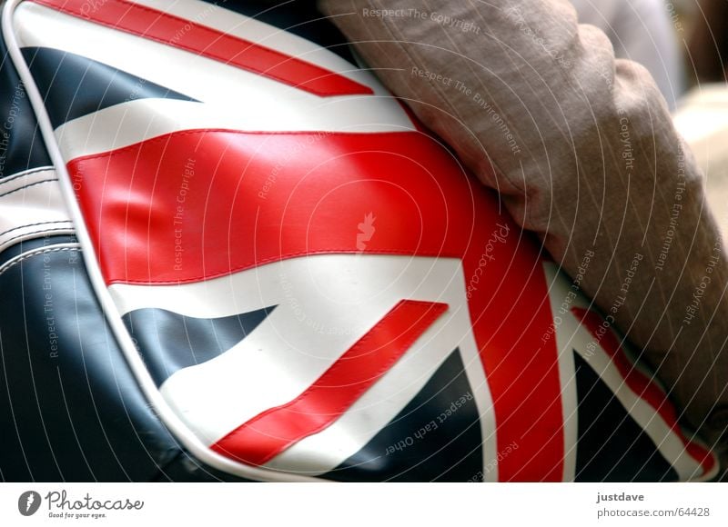 good ol' britain England Großbritannien Tasche Fahne Patriotismus Union Jack Wien retro rot weiß Naht Ausland unterwegs umhängen Ferien & Urlaub & Reisen Mariel