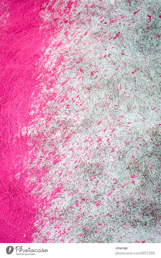 Splatter Anstreicher Mauer Wand Beton Graffiti Coolness einfach trendy trashig grau rosa Design Farbe Kreativität Farbstoff spritzen Hintergrundbild Farbfoto
