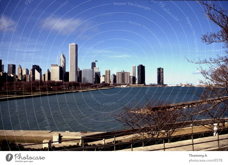 Skyline of Chicago Stadt Nordamerika Wasser Hochhäauser
