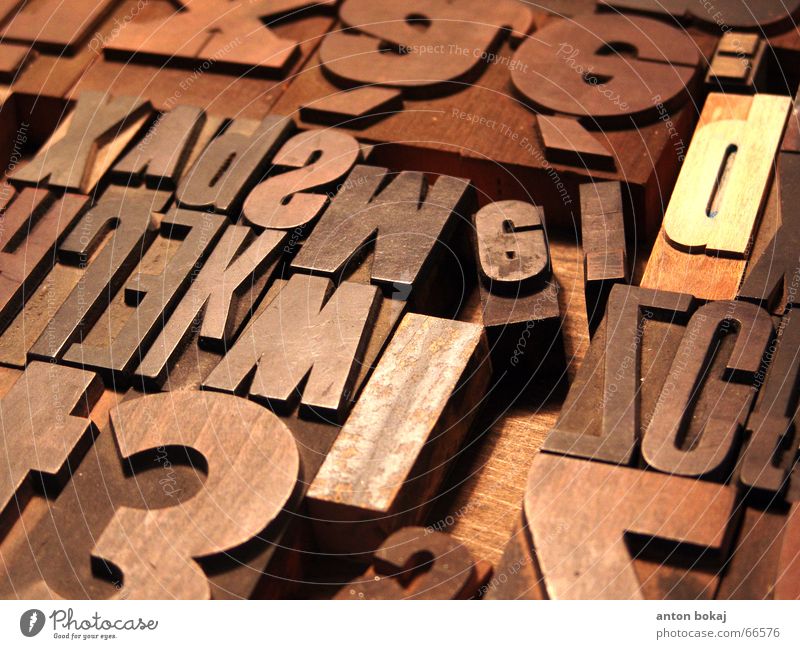 letterbox Typographie Buchstaben Druckerei Druckerzeugnisse Makroaufnahme Schriftzeichen