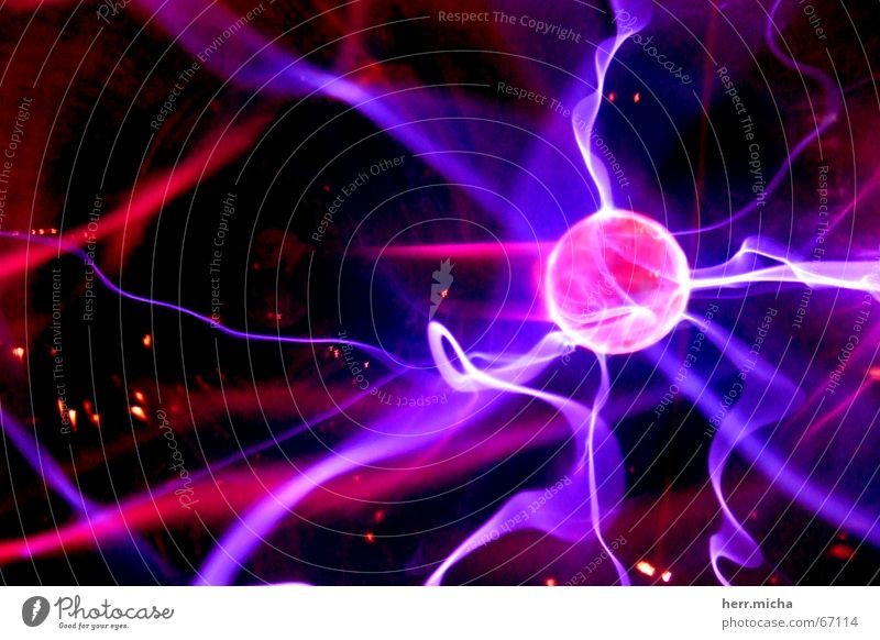 WirrWarr elektrisch Elektrizität rosa violett faszinierend hypnotisch Schweben Kugel Technik & Technologie