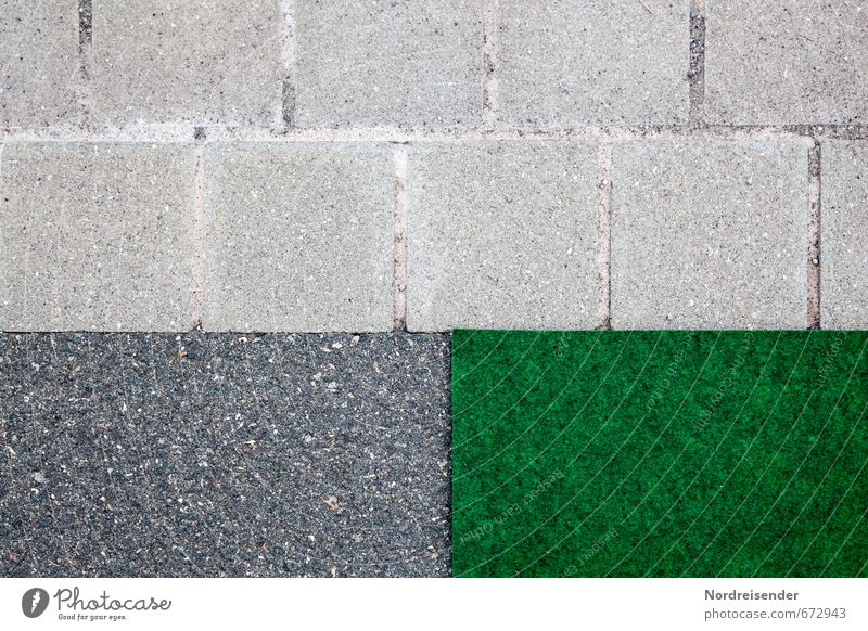 Oberflächen.... Beruf Straße Wege & Pfade Beton Häusliches Leben Sauberkeit grau grün Identität einzigartig Kreativität Problemlösung Ordnung Teppich Asphalt