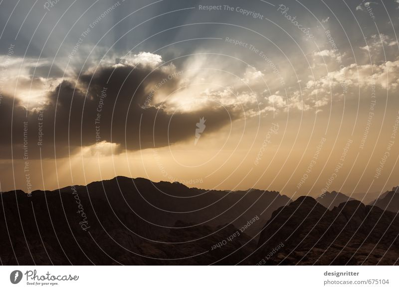 Auge über dem Sinai Ferien & Urlaub & Reisen Himmel Wolken Sonnenaufgang Sonnenuntergang Wetter Berge u. Gebirge Sinai-Berg Horeb Moseberg Gipfel