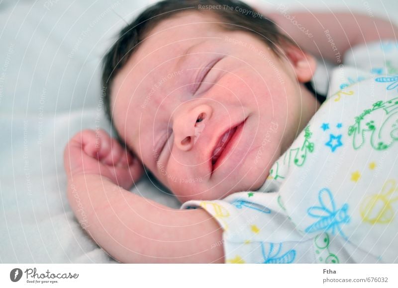 Glücklich Mensch maskulin Baby Zähne 1 0-12 Monate Lächeln lachen leuchten neugeboren Farbfoto Innenaufnahme Zentralperspektive Vorderansicht
