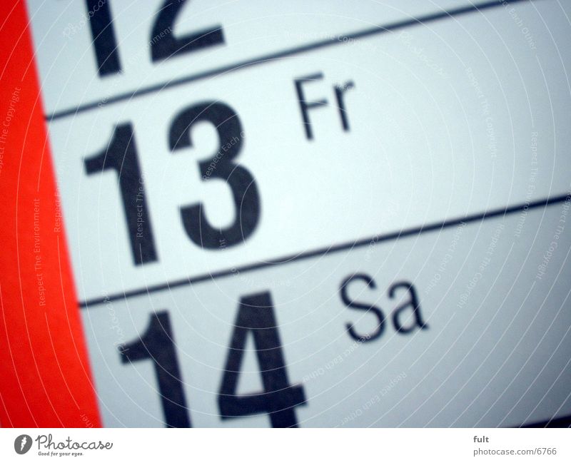 Freitag der 13te Fototechnik Kalender Termin & Datum