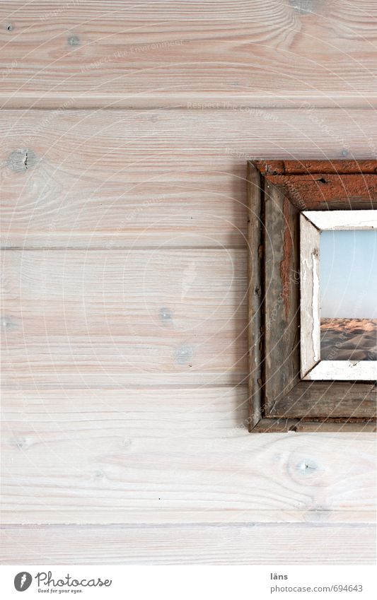 Strandbild Häusliches Leben Wohnung Dekoration & Verzierung Holz hängen eckig einzigartig Wand Bildausschnitt Bilderrahmen Wandtäfelung Maserung Linie alt