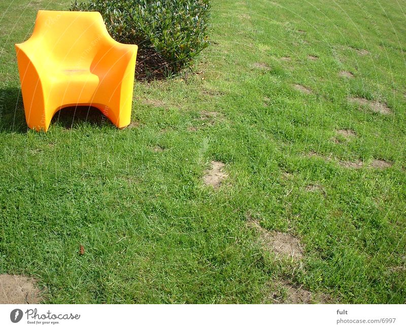 Stuhl Stil Häusliches Leben Rasen orange