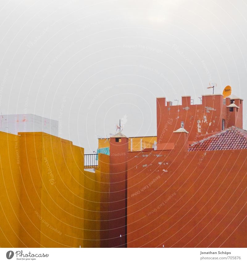 La Orotava / Teneriffa XLIII Dorf Kleinstadt Altstadt Skyline Haus ästhetisch orange gelb Farbe Ferien & Urlaub & Reisen Urlaubsfoto Tourismus Süden Spanien
