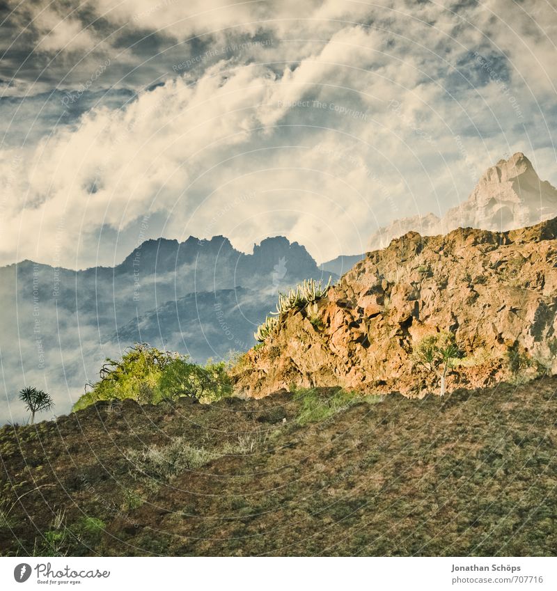 San Andrés / Teneriffa XX Umwelt Natur Landschaft Erde Himmel Wolken Felsen Berge u. Gebirge Insel ästhetisch anstrengen skurril häufig Doppelbelichtung