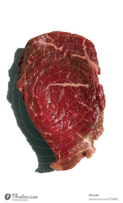 Gruß an alle Vegetarier Fleisch Steak roh Tier Rind Schwein Ernährung Lebensmittel rot Blut fleischeslust