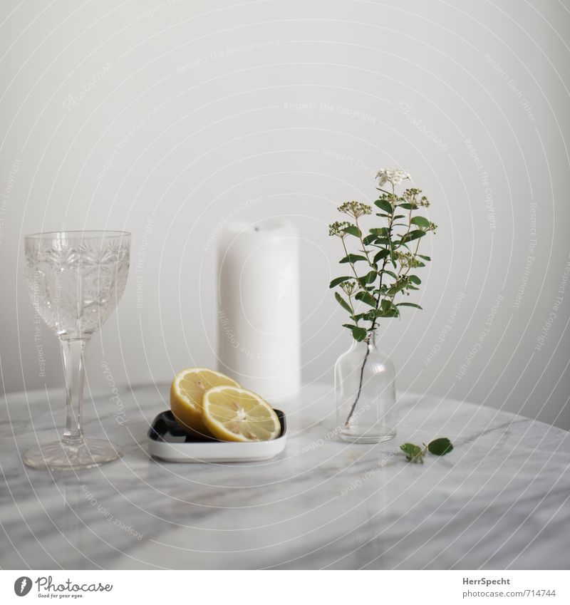Am Marmortisch V Getränk Erfrischungsgetränk Trinkwasser Flasche Glas Häusliches Leben Wohnung Tisch Stein Gesundheit saftig Sauberkeit weiß Ordnungsliebe
