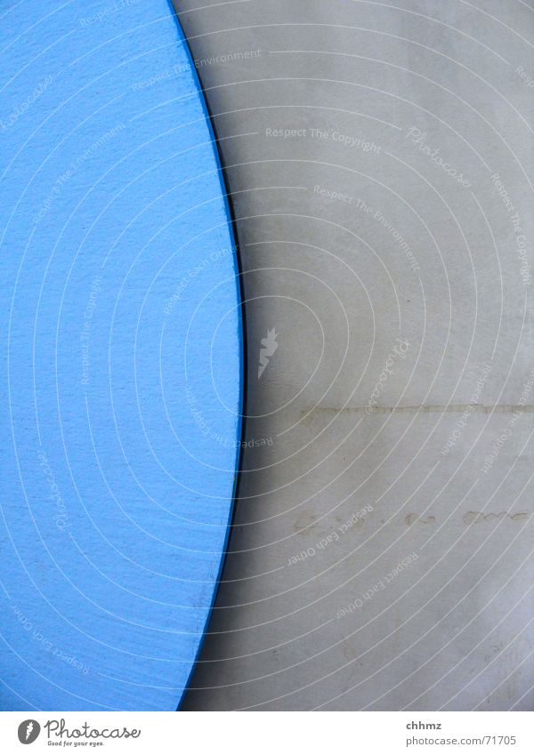Kreissegment Teile u. Stücke Beton Zement grau Mainz Fuge Nut blau Architektur