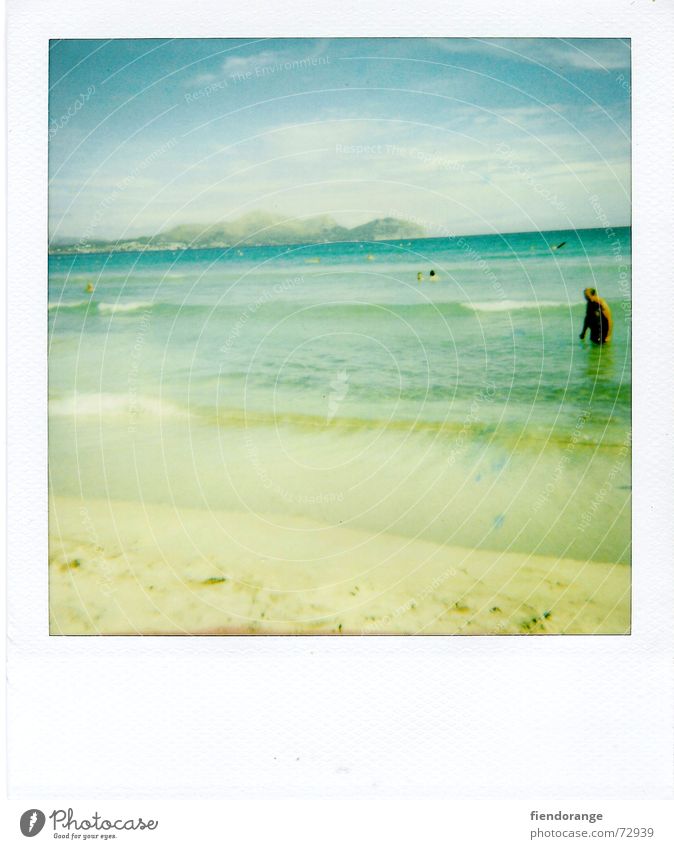 beachlife Strand Meer Erholung Polaroid Sand Sonne Freiheit Salz Haut