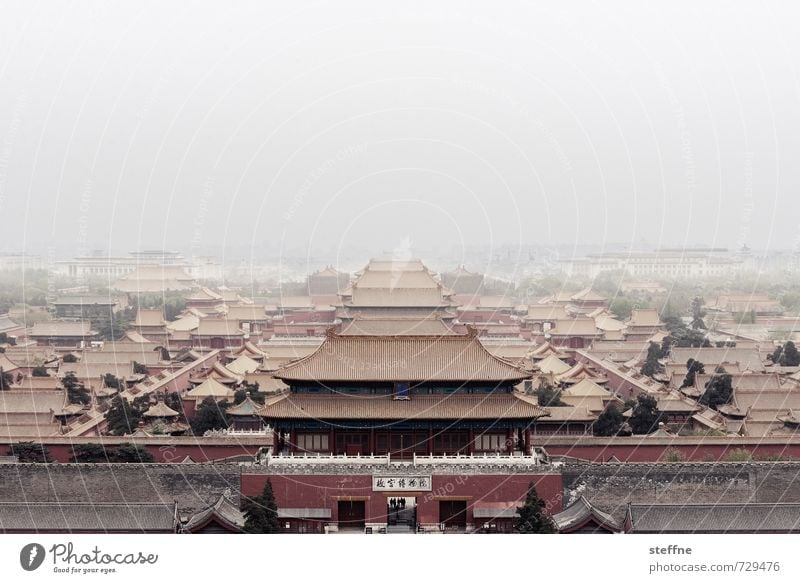 Chinatown Peking Hauptstadt Altstadt Skyline Haus Palast Sehenswürdigkeit Wahrzeichen Verbotene Stadt ästhetisch außergewöhnlich exotisch fantastisch Dunst