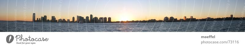 nightline New Jersey Sonnenuntergang Hochhaus Hudson River Romantik Panorama (Aussicht) Abend Wasser groß Panorama (Bildformat)