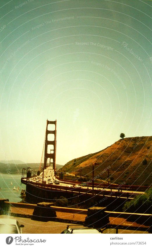 Die Brücke Kalifornien San Francisco Golden Gate Bridge rot Stahl Verkehr USA touristenmotiv verkehrstrom summer of '96 sorry brian adams