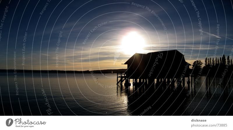 Stegen Herbst Nachmittag Ammersee Sonntag Sonnenuntergang Physik Gegenlicht Romantik See in stegen am Wasser Wärme kitsch(bissi)...