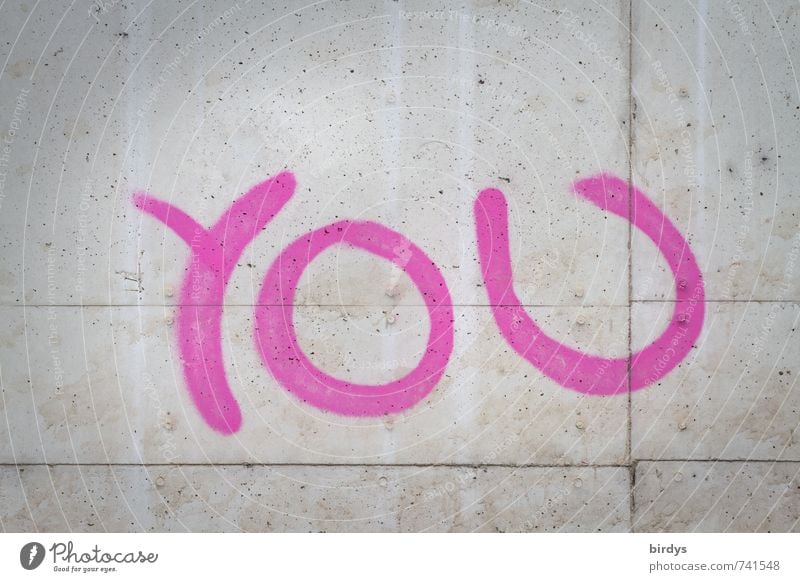 ...are absolutely great ! Schriftzeichen Schilder & Markierungen Graffiti ästhetisch einfach frisch trendy positiv rund grau rosa Begierde Selbstlosigkeit