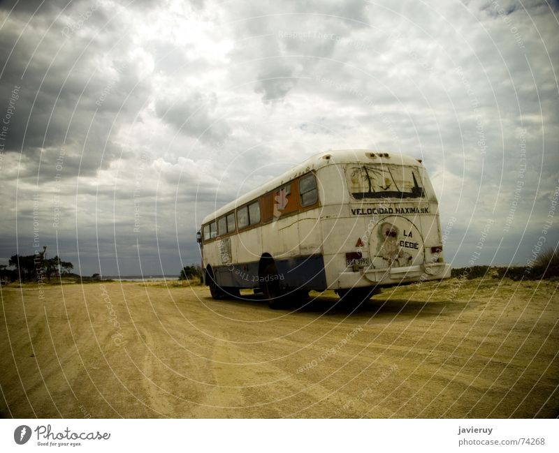 La bebe Uruguay car Bus atlántida cloud Sand color old