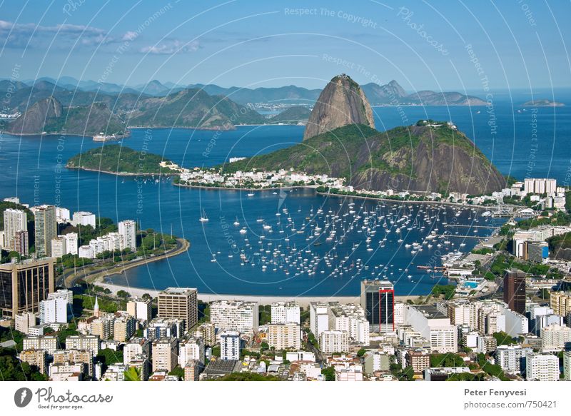 Rio de Janeiro 9 Meer Natur Landschaft Wasser Horizont Bucht Brasilien Amerika Südamerika Stadt Menschenleer Sehenswürdigkeit Wahrzeichen Jachthafen schön blau