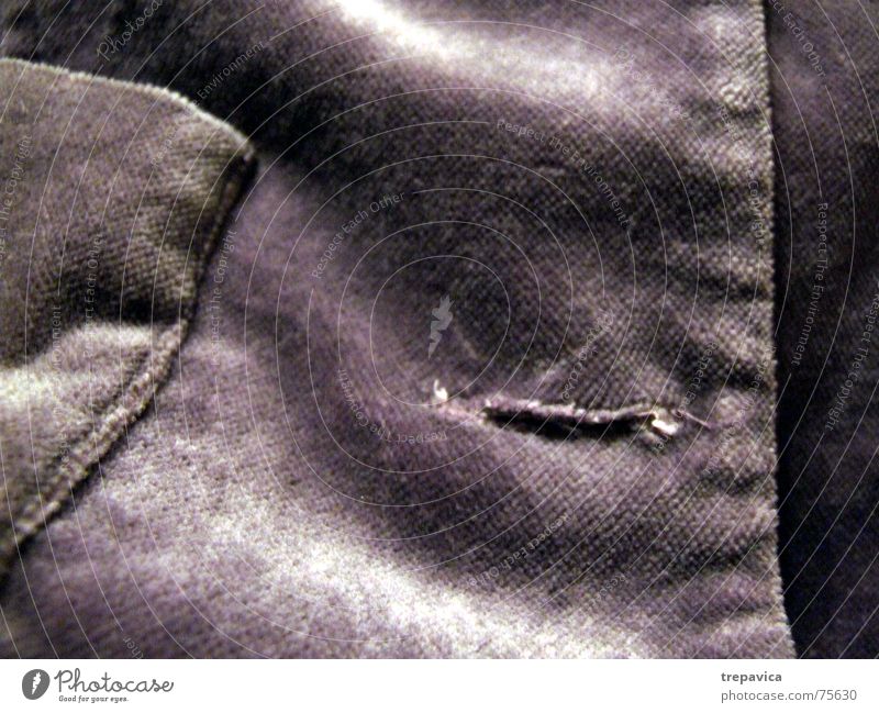 tasche Jacke Textilien Bekleidung violett Nähen Plüsch texture Loch Detailaufnahme ohne knopf Mode