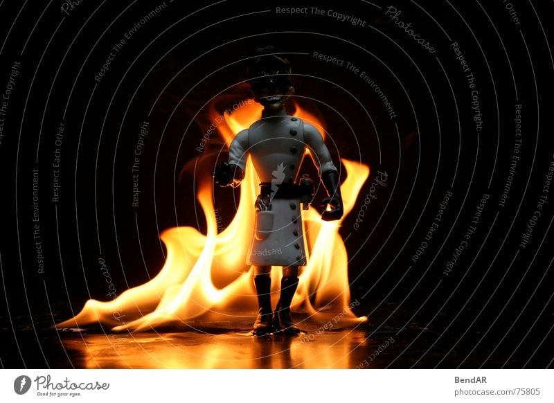 Burnin Professor - Terminator Hochschullehrer brennen dunkel Spielzeug schwarz Brand Flamme terminator